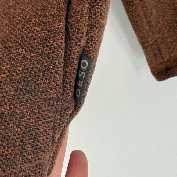 Deso Genevieve Brown Fleece Snap Pullover 8s Women Small Outdoors Hiking - Picture 5 of 8